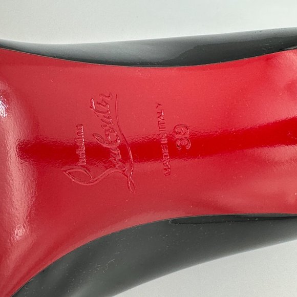 Christian Louboutin PIGALLE FOLLIES 100 Patent Leather Heels Pumps Shoes - Picture 15 of 16